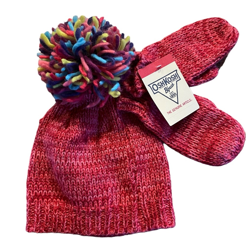 NWT OshKosh B’gosh Beanie and Mittens Set